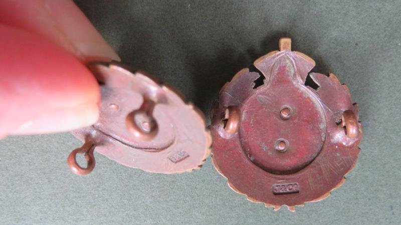 British Army The Northamptonshire Regiment Officers' Service Dress Collar Badge — image 3