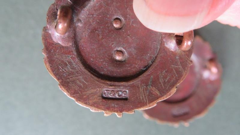 British Army The Northamptonshire Regiment Officers' Service Dress Collar Badge — image 4