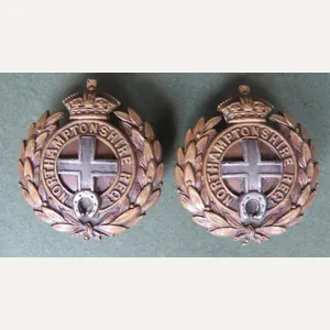 British Army The Northamptonshire Regiment Officers' Service Dress Collar Badge