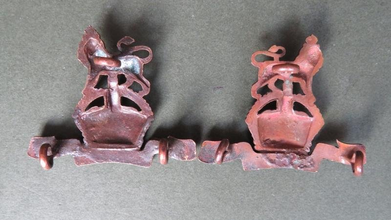 British Army The Queen's Own Royal West Kent Regiment Officer's Service Dress Collar Badges — image 2