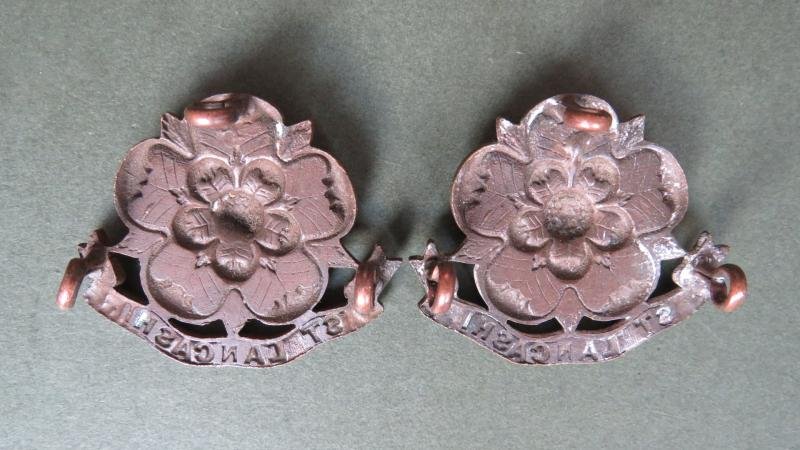 British Army The East Lancashire Regiment Officers Service Dress Collar Badges — image 2