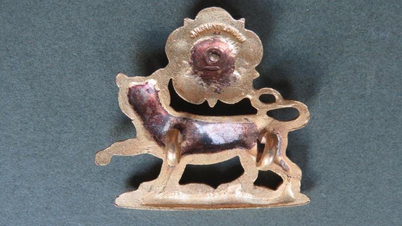 British Army The York and Lancaster Regiment Officers Dress Collar Badge — image 2