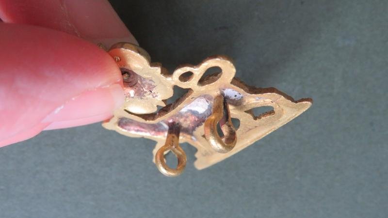 British Army The York and Lancaster Regiment Officers Dress Collar Badge — image 3