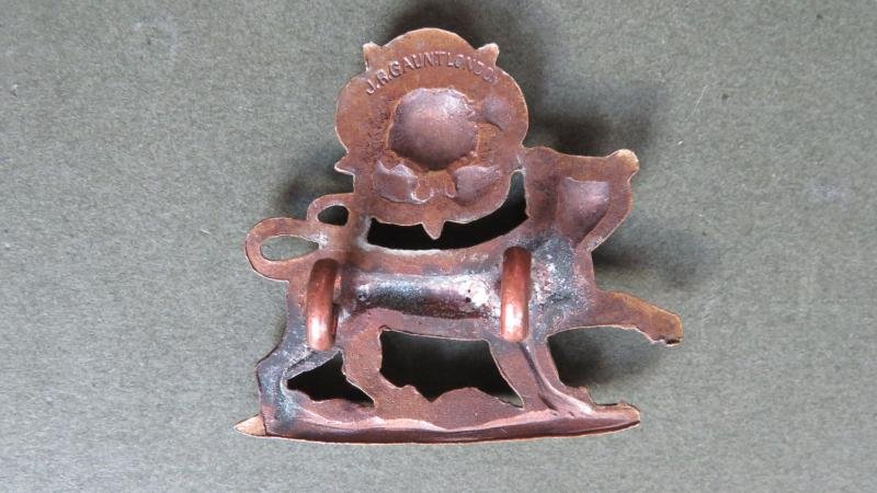 British Army The York and Lancaster Regiment Officers Service Dress Collar Badge — image 2