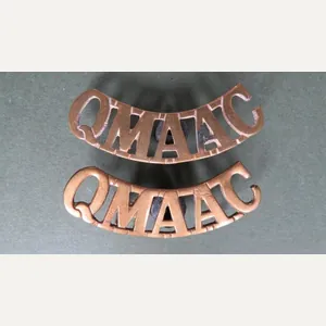 British Army Q.M.A.A.C. (Queen Mary's Army Auxiliary Corps) Shoulder Titles