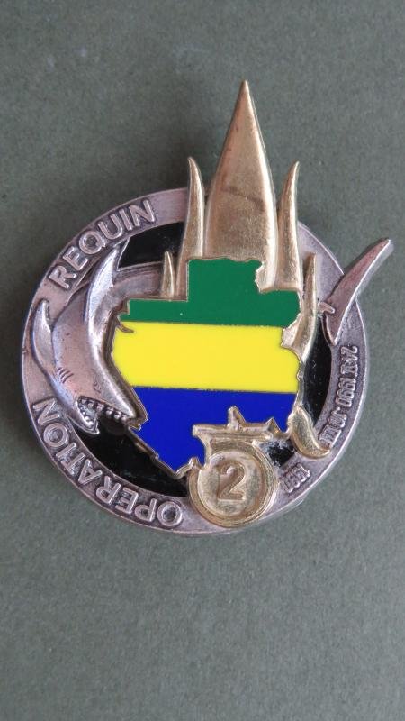 France Foreign Legion 2° Régiment Etranger d'Infanterie, Opération Requin - Gabon 1990 Pocket Crest