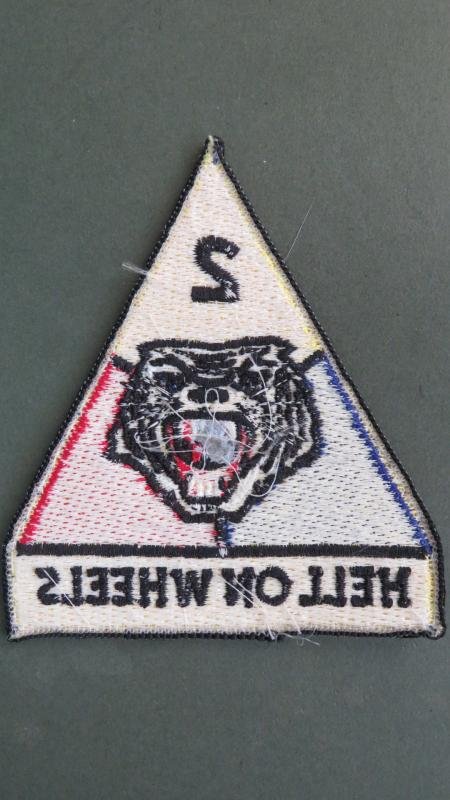 USA Army 1980's 2nd Armoured Division 'HELL ON WHEELS' Arm Patch — image 2