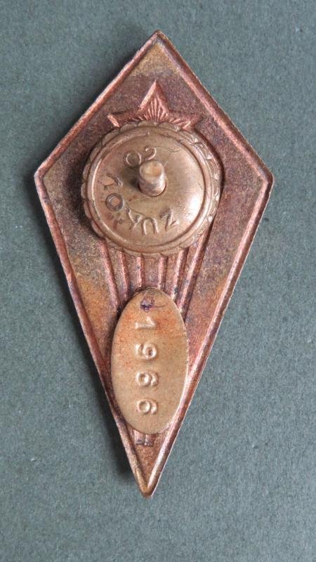 Czechoslovakia Air Force 1965 Parachute Badge with serial number 1966 — image 3
