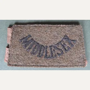 British Army WW2 The 'Middlesex Regiment' Slip on Shoulder Title