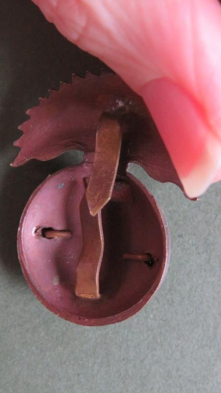 British Army Northumberland Fusiliers Officers Service Dress Cap Badge — image 3