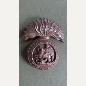 British Army Northumberland Fusiliers Officers Service Dress Cap Badge