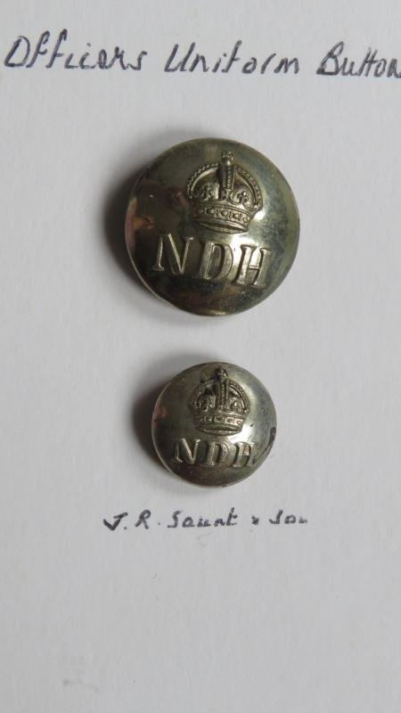 British Army 2 Pre 1953 Royal North Devon Yeomanry Uniform Buttons — image 2