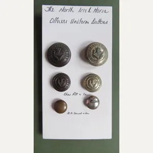 British Army 6 Post 1953 North Irish Horse Uniform Buttons
