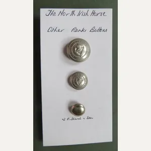 British Army 3 Pre 1953 North Irish Horse Uniform Buttons