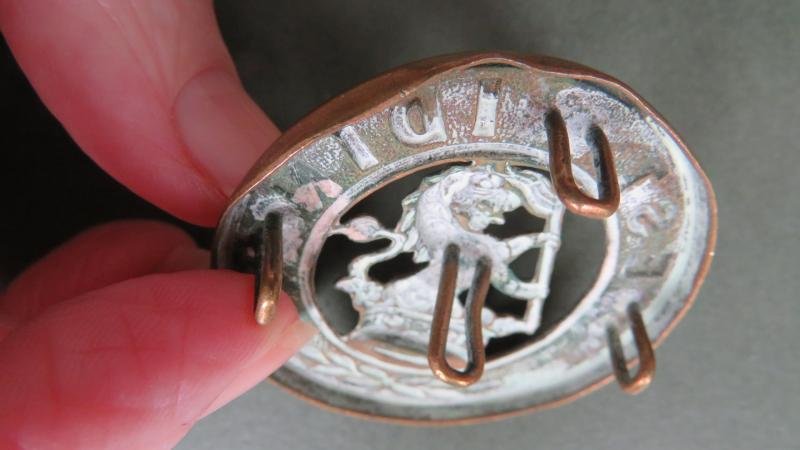 British Army The Duke of Wellington's (West Riding Regiment) Helmet Plate Centre — image 3