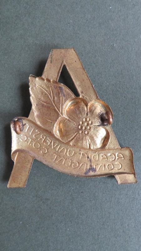 Canada Army Acadia University Contingent Canadian Officers Training Corps Cap Badge — image 2