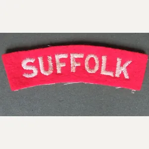 British Army 1950's Suffolk Regiment Shoulder Title