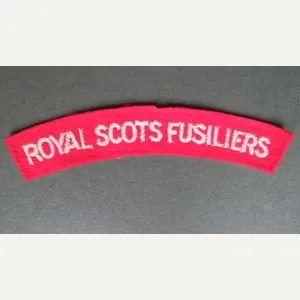 British Army WW2 Royal Scots Fusiliers Shoulder Title
