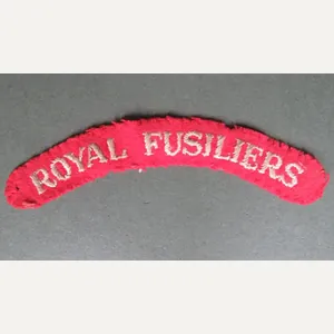 British Army Pre WW2 Royal Fusiliers Shoulder Title