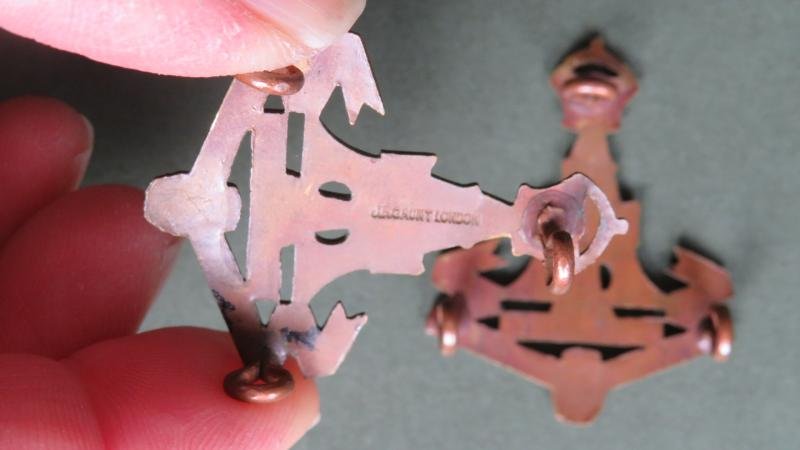 British Army The Green Howards Officers Service Dress Collar Badges — image 3