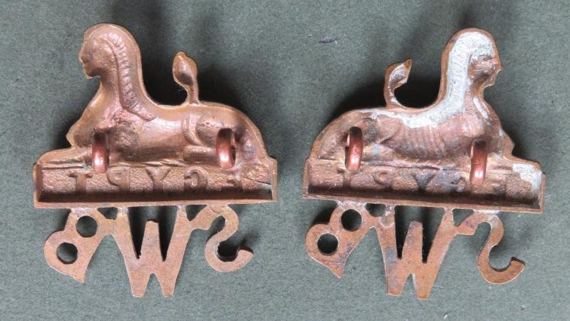 British Army The South Wales Borderers Officers Service Dress Collar Badges — image 2