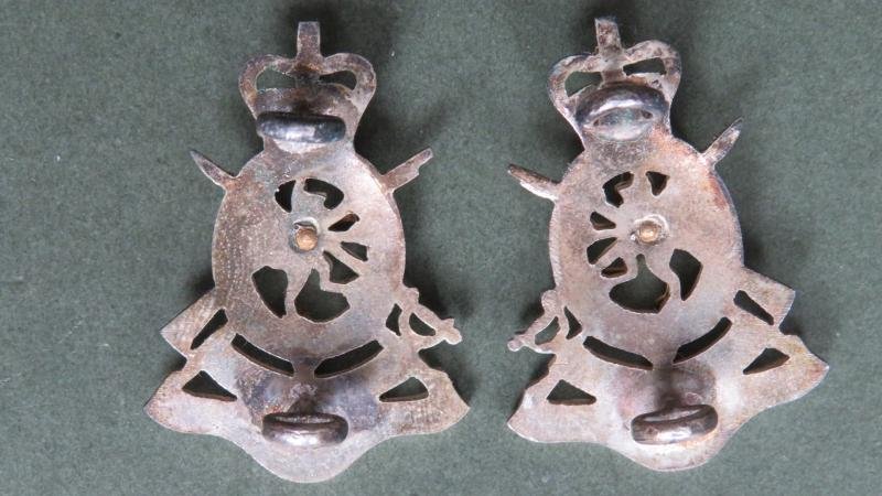 British Army The Queen's Own Dorset & West Somerset Yeomanry Officers' Service Dress Collar Badges — image 2