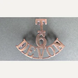 British Army The 6th Devonshire Territorial Battalion Shoulder Title
