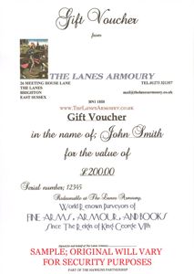 THE LANES ARMOURY NEW YEAR GIFT VOUCHER CAN BE A …