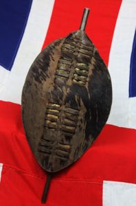 A Superb, Original, 1879 Zulu War Small Cow-Hide Zulu Shield. …