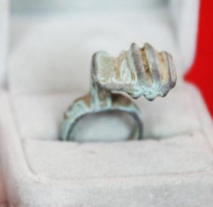 Roman Key Ring, A Bronze Amulet-Ring Key. 1st to 3rd …