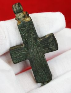 10th to 11th Century Earliest Crusader Knights Period Bronze Encolpion …