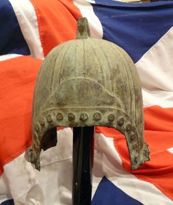 Historismus Chinese Bronze Helmet, Ancient C.400bc Warring States Era Style