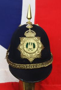 A Superb Antique Edwardian Service Helmet of The Dorsetshire Regiment. …