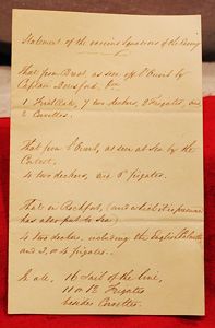 A Fabulous Piece Of Napoleonic Wars Maritime History. Hand Written …