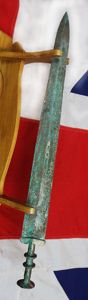 Rare, Archaic Chinese Warrior Prince's Bronze Jian Sword, Overlaid With …