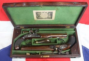 A Very Fine Condition Classic, Cased Pair of Late 18th …