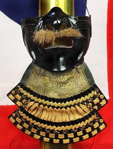 A Stunning, Fearsome Yet Beautiful, Edo Period Shirohige Ressei-Menpo 'Mask …