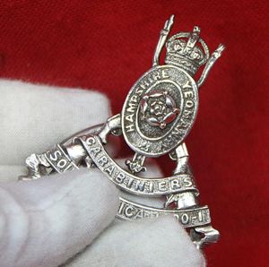 A Most Scarce Edwardian Hampshire Yeomanry Carabiniers Regimental Silver Place …