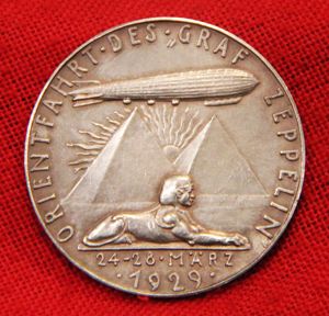 Original. Most Rare, A1929 Zeppelin Orientfahrt Over Egypt. The Zeppelin's …