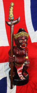 A Super Balinese Carved Wooden 'Demon Kris Stand Probably Representing …
