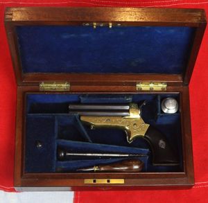 Very Early Production, Factory Engraved & Cased, Sharps 4 Shot …