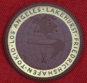 1929 Graf Zeppelin Round the World, Meissen Medal. Beaded Rim …