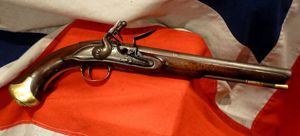 Beautiful 'Queen Anne', London, Dragoon Officer's Long Barrel Horse Pistol, …