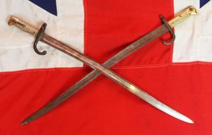 A Pair Of French, Chassepot Rifle Sword Bayonets. 1870's