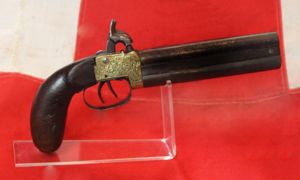 A 19th Century Indian Percussion Howdah Pistol, Double Over and …