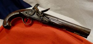 A Good, Antique, 18th century, King George IIIrd Flintlock Officer's …