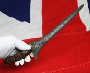 A Fine Bladed Indonesian Keris, Nickel Iron Meteoric Blade