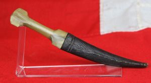 A Beautiful 19th Century Ottoman-Indo-Persian Exotic Horn Hilted Jambiya