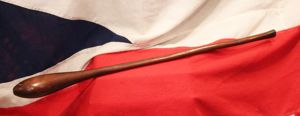 A Most Scarce Antique Australian Aboriginal Throwing Club, Carved Head
