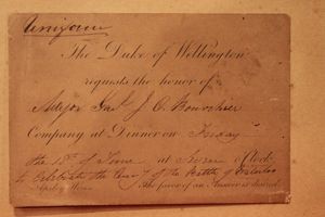 An Invitation From the Duke of Wellington To Major Gen …